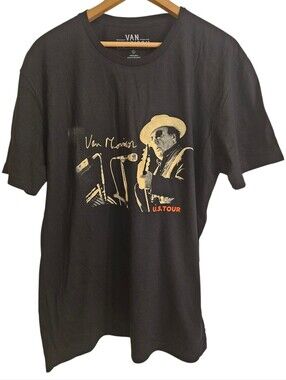 Van Morrison North American 2024 Tour T-shirt Cotton Band Tee Sz L Unisex New